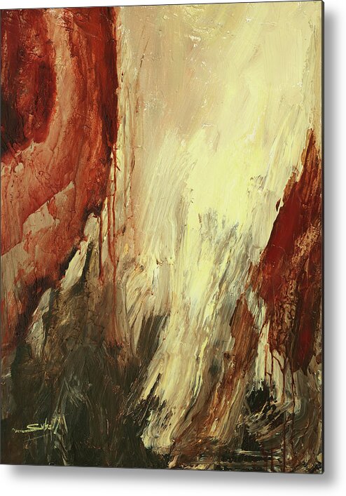 Abyss Metal Print featuring the painting Abyss Revision II by Sv Bell