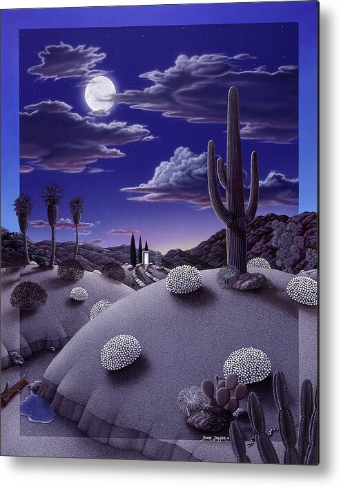 Desert Metal Print featuring the painting After the Rain by Snake Jagger