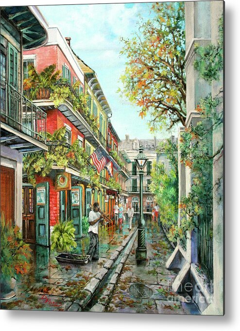 New Orleans Jazz Metal Print featuring the painting Alley Jazz by Dianne Parks