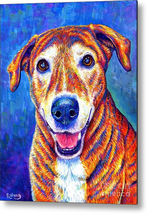Dog Metal Print featuring the painting Ally by Rebecca Wang
