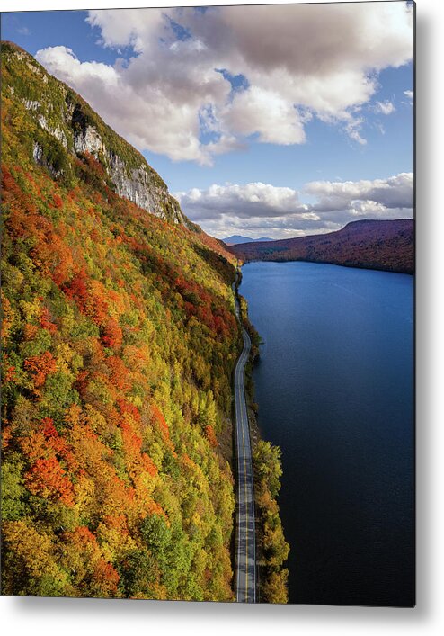 Sky Metal Print featuring the photograph Along Lake Willoughby - Westmore, Vermont by John Rowe