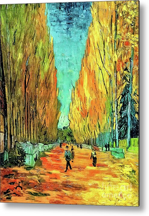 Alychamps Metal Print featuring the painting Alychamps by Vincent Van Gogh 1888 by Vincent Van Gogh