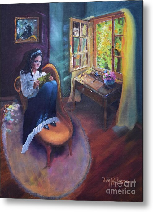Angelique Metal Print featuring the painting Angelique Comes to Life by Jan Dappen