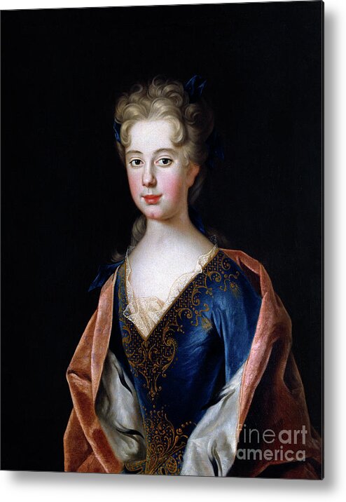 1712 Metal Print featuring the painting Anna Leszczynska by Johan Starbus