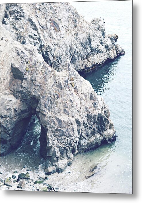 Ocean Metal Print featuring the photograph Beach Cave Arch by Lupen Grainne