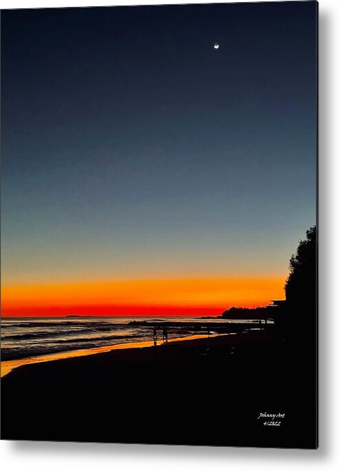 Beach Metal Print featuring the photograph Beach Sunset and the Stars by John Anderson