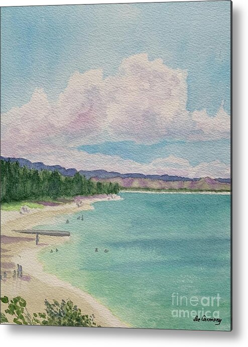 Kailua Metal Print featuring the painting Beautiful Kailua Beach by Sue Carmony