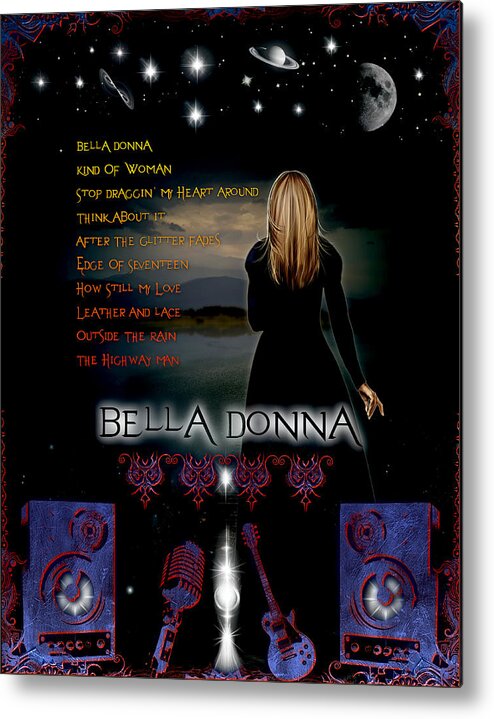 Bella Donna Metal Print featuring the digital art Bella Donna by Michael Damiani