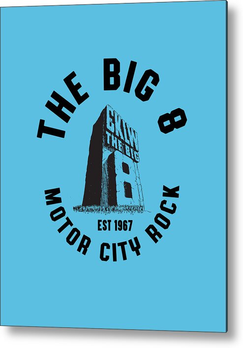 Cklw Big8 Radio Metal Print featuring the photograph Big 8 Motor City Rock black by Thomas Leparskas