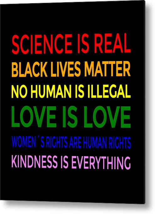 March For Womens Lives Metal Print featuring the digital art BLM-Science is Real 8 by Sarcastic P