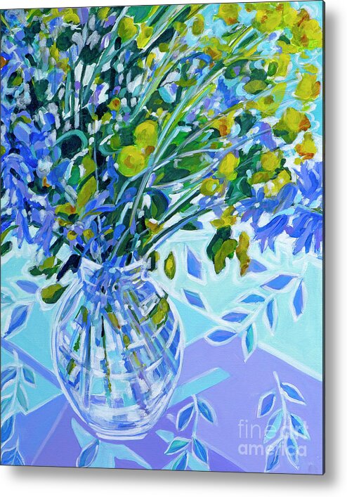 Contemporary Painting Metal Print featuring the painting Bluebells by Tanya Filichkin