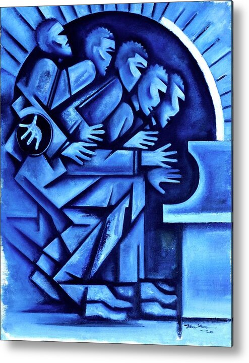 Jazz Metal Print featuring the painting Blues/ Ascent by Martel Chapman