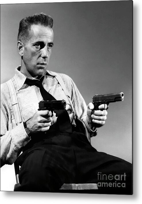 Gun Metal Print featuring the photograph Bogart with 6-shooter by Doc Braham