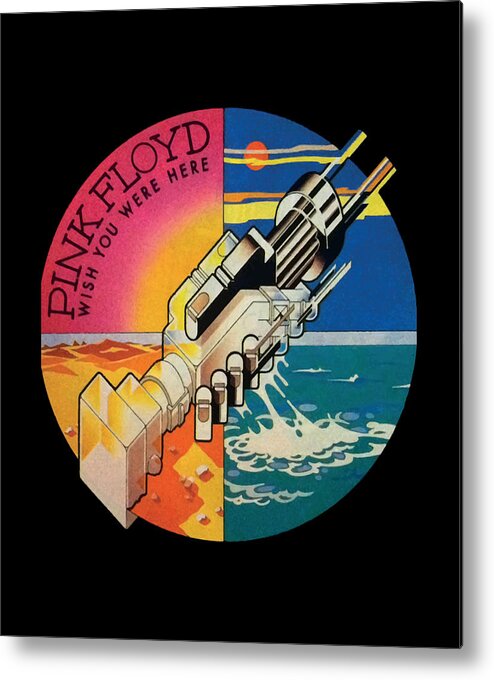 Pink Floyd Metal Print featuring the digital art Brand New Design Wish You Were Here by Notorious Artist