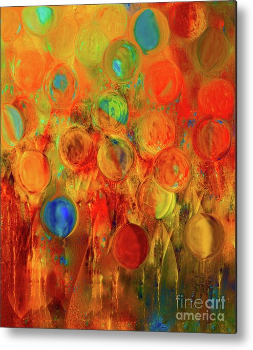 A-fine-art Metal Print featuring the painting Bubblelicious 2 by Catalina Walker