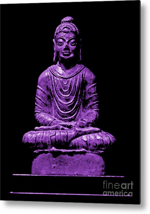 Buddha Metal Print featuring the photograph Buddha Purple by Marisol VB