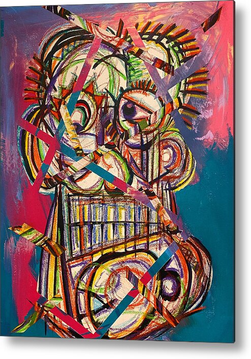 Abstract Expression Metal Print featuring the mixed media Bumba Clod by Julius Hannah