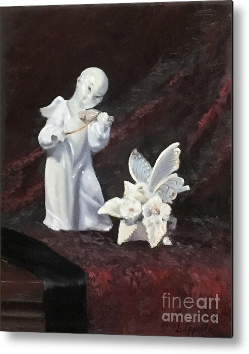 Butterfly Metal Print featuring the painting Butterfly Serenade by Lori Ippolito