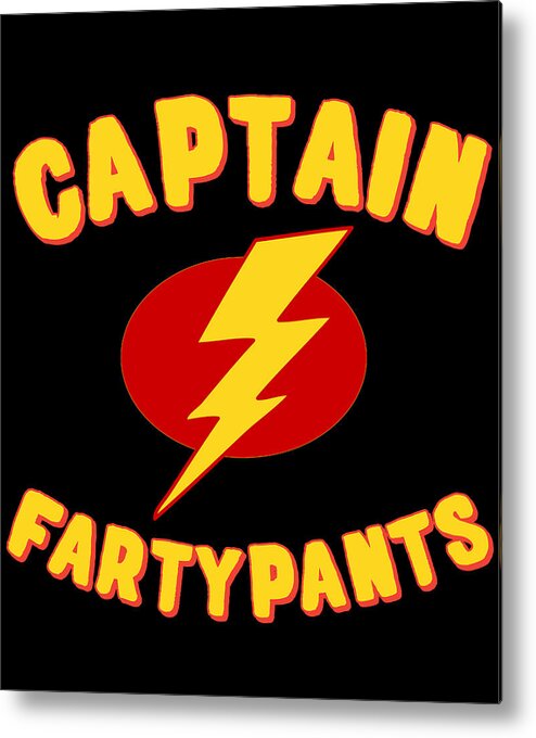 Christmas 2023 Metal Print featuring the digital art Captain Fartypants Funny Fart by Flippin Sweet Gear