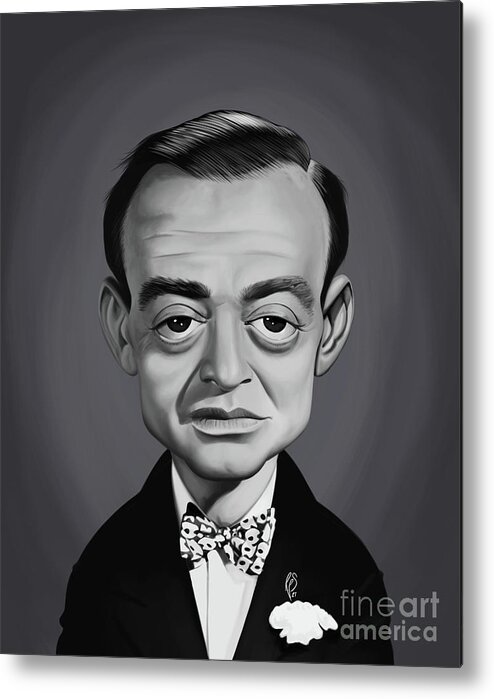 Illustration Metal Print featuring the digital art Celebrity Sunday - Peter Lorre by Rob Snow