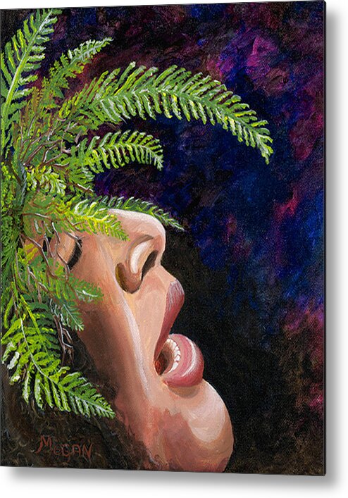Hula Metal Print featuring the painting Chanter by Megan Collins