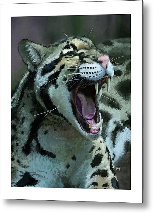 Cheetah Metal Print featuring the digital art Cheetah by Tom Gehrke