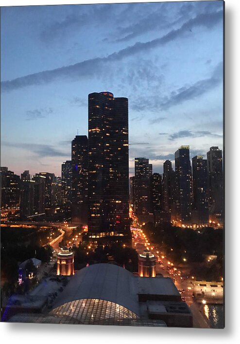 Chicago Metal Print featuring the photograph Chicago at Dusk by Lee Darnell