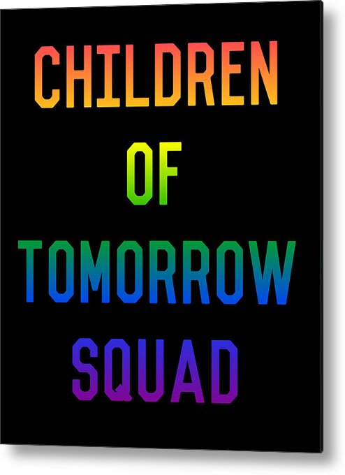 Funny Metal Print featuring the digital art Children of Tomorrow Squad by Flippin Sweet Gear