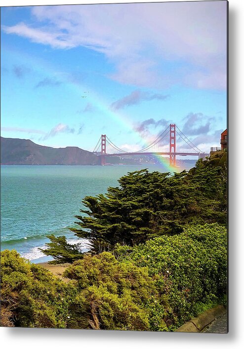  Metal Print featuring the photograph China Beach Rainbow by Louis Raphael