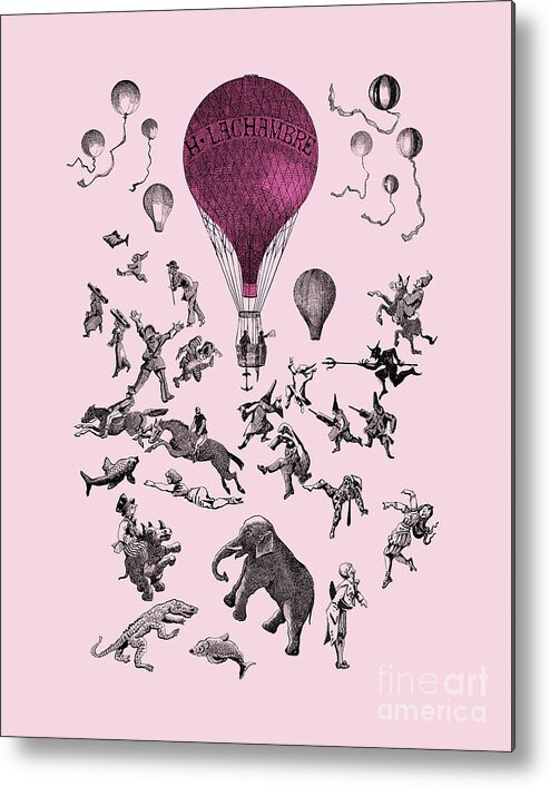Animals Metal Print featuring the digital art Circus Balloon by Madame Memento