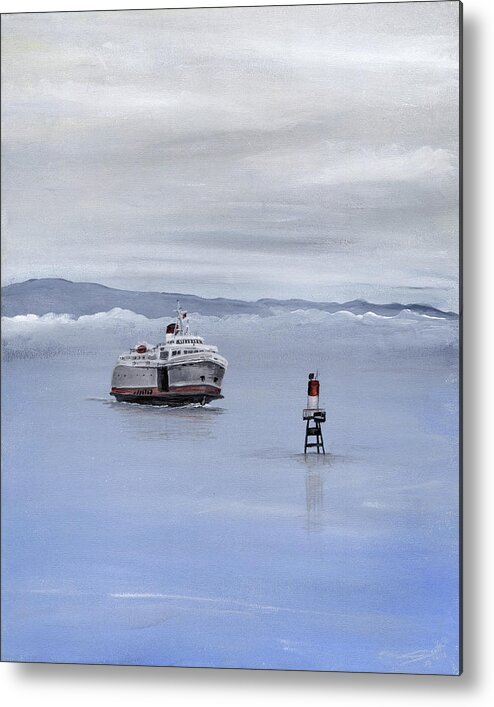 Coho Metal Print featuring the painting Coho Victoria Approaches by Scott Dewis