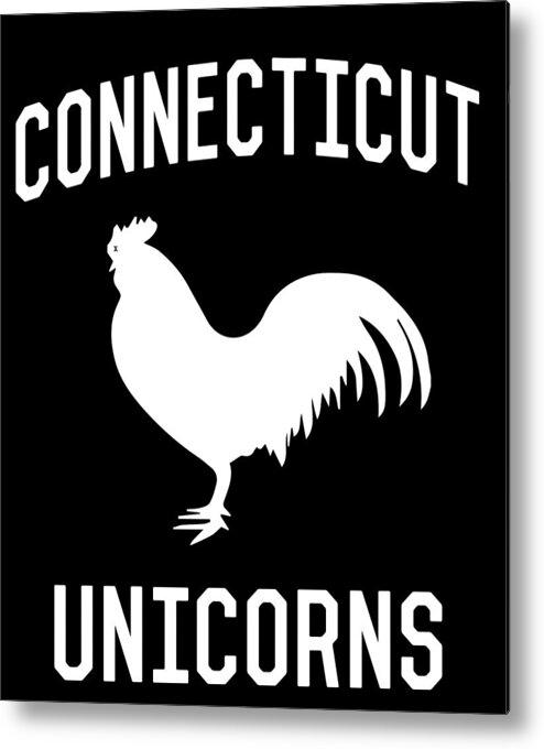 Funny Metal Print featuring the digital art Connecticut Unicorns by Flippin Sweet Gear