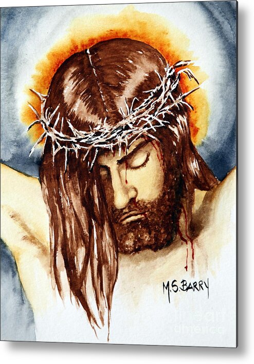 God Metal Print featuring the painting Crown of Thorns by Maria Barry