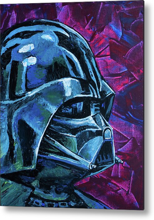 Star Wars Metal Print featuring the painting Darth Vader by Aaron Spong