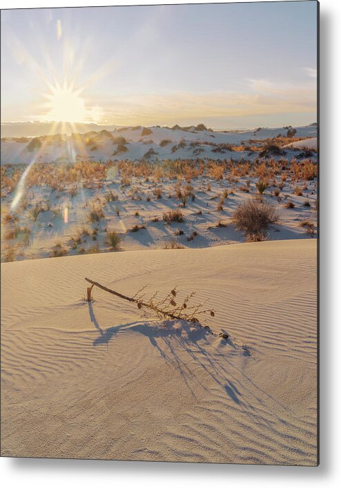 White Sands Metal Print featuring the photograph December 2020 White Sands Sunset by Alain Zarinelli