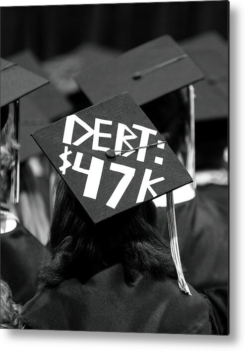 College Metal Print featuring the photograph Diploma Of Debt by Lens Art Photography By Larry Trager