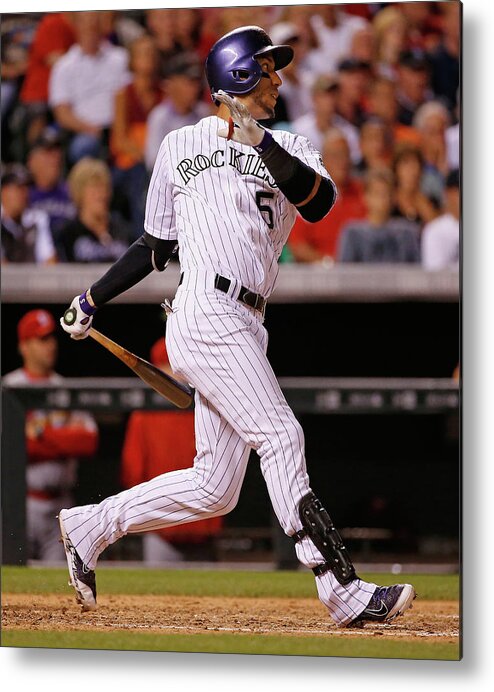 People Metal Print featuring the photograph Dj Lemahieu, Carlos Gonzalez, and Randy Choate by Doug Pensinger