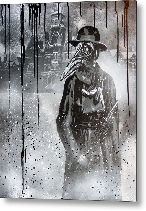 Mask Metal Print featuring the painting Echo by Bobby Zeik
