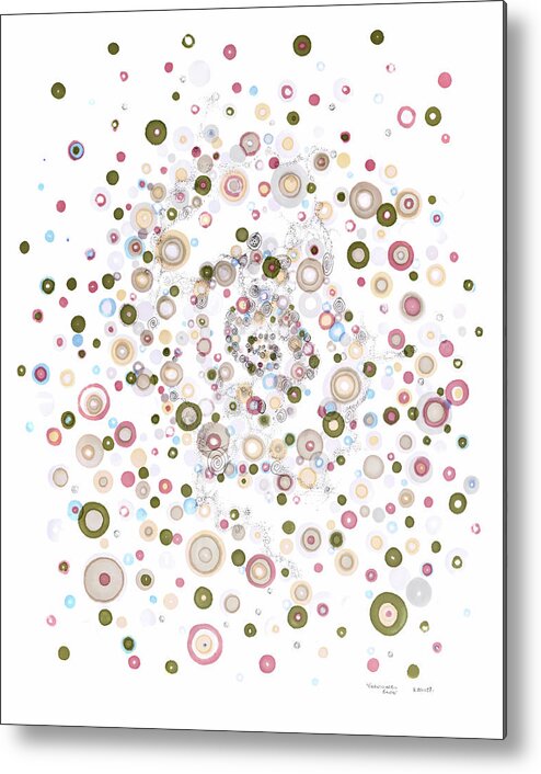 Chiral Metal Print featuring the drawing Enantiomeric Excess by Regina Valluzzi