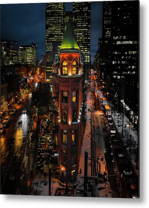 Autumn Snow Metal Print featuring the photograph Eye of Toronto by Dee Potter