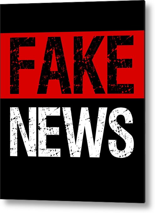 Funny Metal Print featuring the digital art Fake News Costume by Flippin Sweet Gear