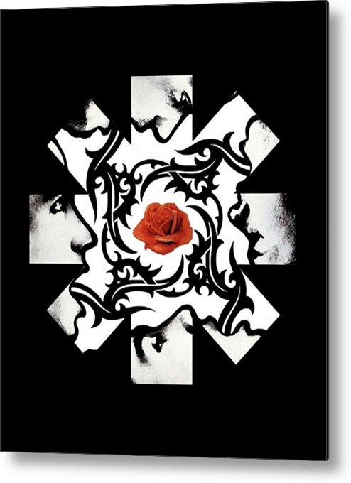 Red Hot Chili Peppers Metal Print featuring the digital art Flowers Chili Roses Perfect Gift For Fans by Notorious Artist