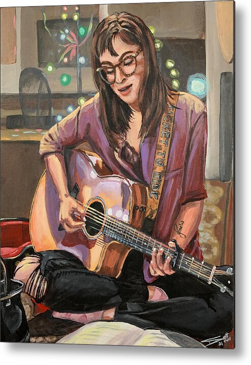 Frances Metal Print featuring the painting Frances Hope Music by Scott Dewis