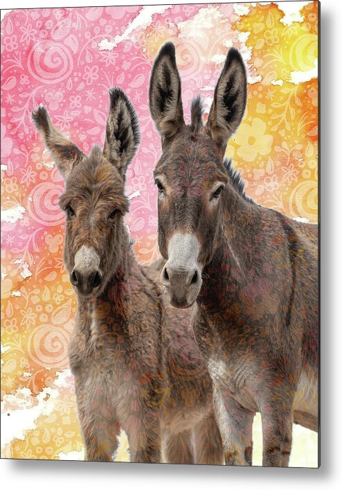 Wild Burros Metal Print featuring the photograph Free Spirits by Mary Hone