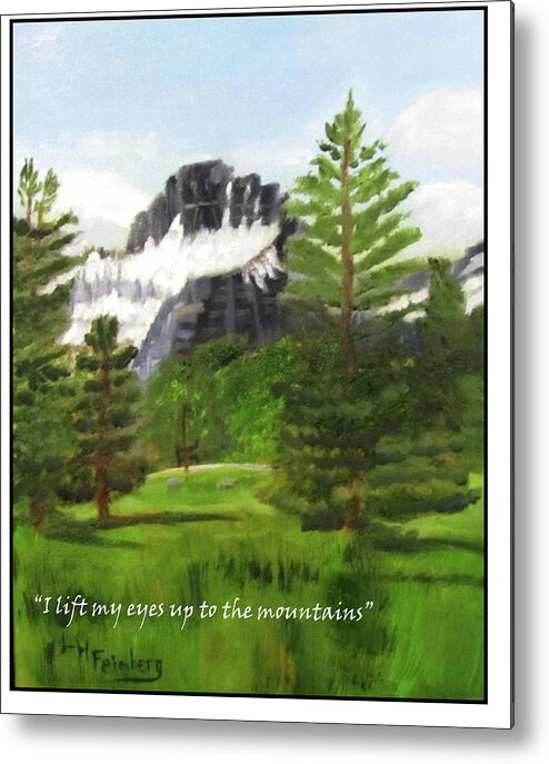 Psalm 121 Metal Print featuring the painting Fresh Air Psalm 121 by Linda Feinberg
