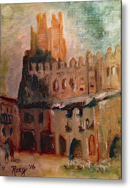 Frias Castle Metal Print featuring the painting Frias Castle by Roxy Rich