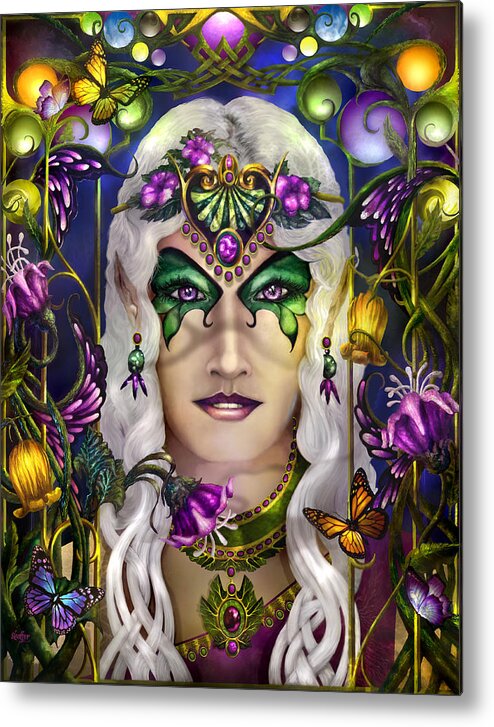 Tolkien Metal Print featuring the painting Galadriel by Curtiss Shaffer