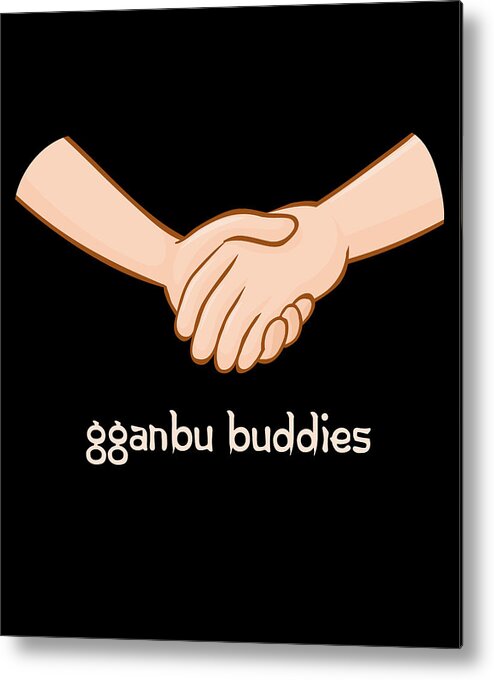 Gganbu Metal Print featuring the digital art Gganbu Buddies by Flippin Sweet Gear