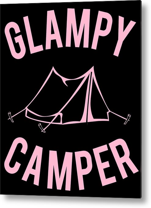 Funny Metal Print featuring the digital art Glampy Camper by Flippin Sweet Gear