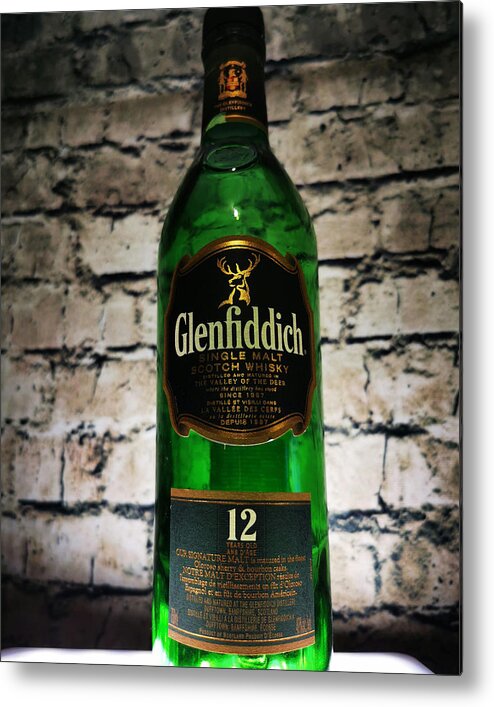 Liquor Metal Print featuring the photograph Glenfiddich Takes Center Stage by James Cousineau